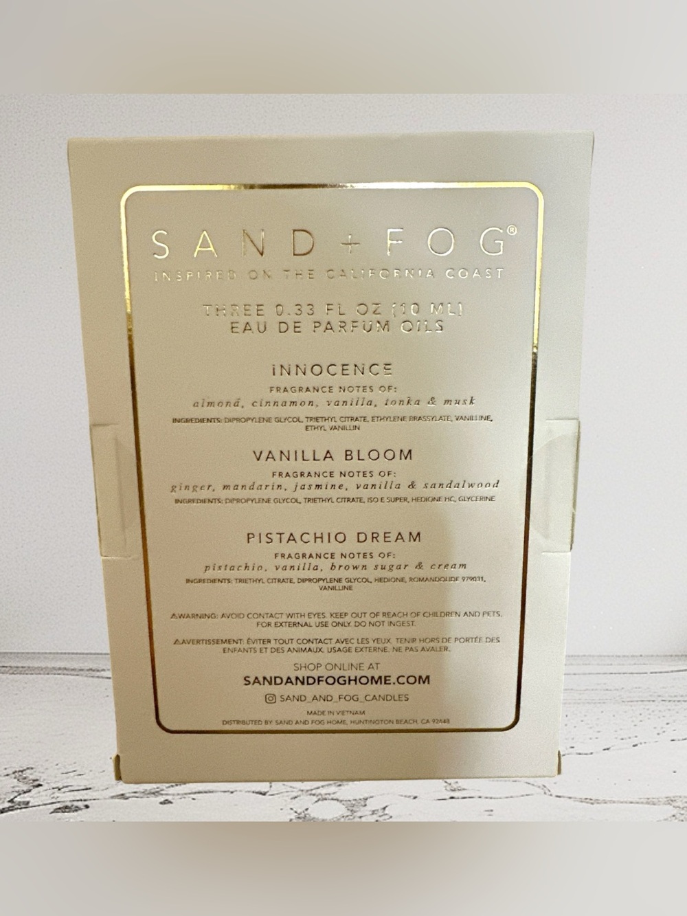 Sand + Fog Innocence, Vanilla Bloom, & Pistachio Dream Set - Picture 2 of 2